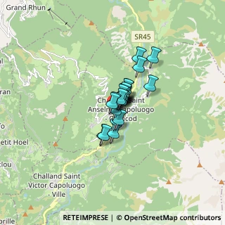 Mappa Frazione Quincod, 11020 Challand-Saint-Anselme AO, Italia (0.72917)