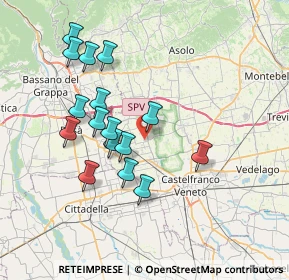 Mappa Via Po, 31037 Loria TV, Italia (6.86875)