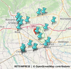 Mappa Via Po, 31037 Loria TV, Italia (7.3315)