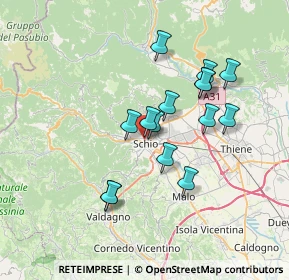 Mappa Via XX Settembre, 36015 Schio VI, Italia (6.01267)