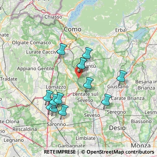 Mappa VIA NEGRINI, 22063 Cantù CO, Italia (6.88462)