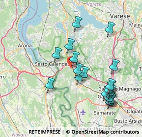 Mappa Via della Valletta, 21029 Vergiate VA, Italia (7.86895)