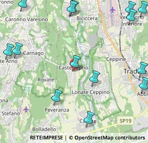 Mappa 21050 Castelseprio VA, Italia (3.08933)