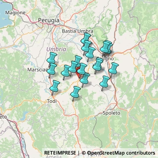 Mappa Largo Alcide De Gasperi, 06030 Bastardo PG, Italia (10.337)