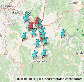 Mappa Via Roma, 06039 Trevi PG, Italia (11.274)