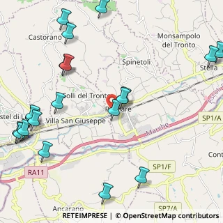 Mappa Via Padre Michele Bulmetti, 63078 Pagliare AP, Italia (3.027)