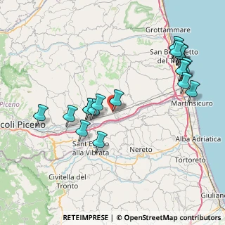 Mappa Via Padre Michele Bulmetti, 63078 Pagliare AP, Italia (9.229)