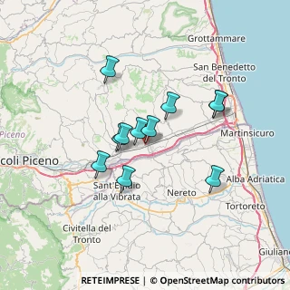 Mappa Via Padre Michele Bulmetti, 63078 Pagliare AP, Italia (5.77727)