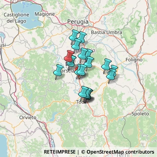 Mappa Via Piana, 06059 Todi PG, Italia (9.44)
