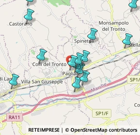 Mappa Via Roccabrignola, 63078 Spinetoli AP, Italia (2.025)