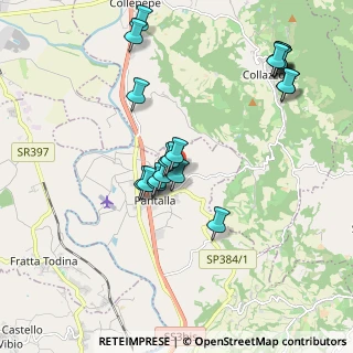 Mappa Frazione Pantalla, 06059 Todi PG, Italia (2.027)