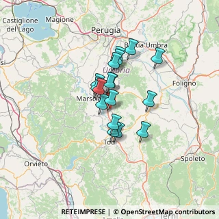 Mappa Frazione Pantalla, 06059 Todi PG, Italia (9.73176)