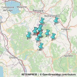 Mappa Collevalenza Scalo, 06059 Todi PG, Italia (8.395)