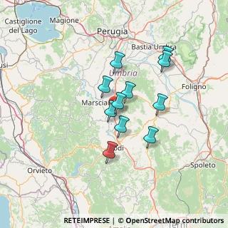Mappa Collevalenza Scalo, 06059 Todi PG, Italia (10.86818)