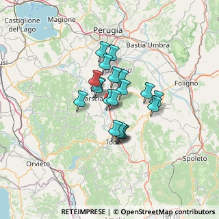 Mappa Collevalenza Scalo, 06059 Todi PG, Italia (9.42)