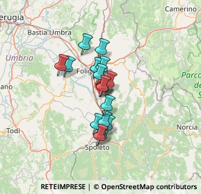 Mappa Via Coste S. Paolo, 06039 Trevi PG, Italia (9.54588)