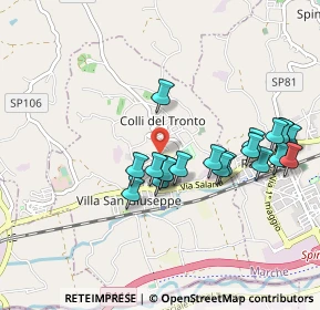 Mappa Via del Partigiano, 63079 Colli del Tronto AP, Italia (0.951)