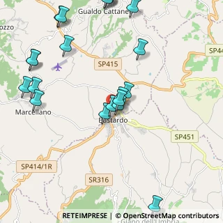 Mappa Via Don Luigi Sturzo, 06030 Bastardo PG, Italia (2.666)