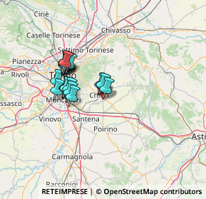 Mappa Via Montù Centro commerciale il Gialdo a, 10023 Chieri TO, Italia (10.9295)