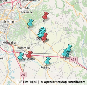 Mappa Via Montù Centro commerciale il Gialdo a, 10023 Chieri TO, Italia (5.52867)