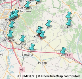 Mappa Via Montù Centro commerciale il Gialdo a, 10023 Chieri TO, Italia (9.3875)