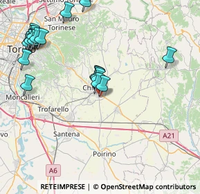 Mappa Via Montù Centro commerciale il Gialdo a, 10023 Chieri TO, Italia (9.4185)