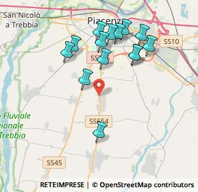 Mappa Via I Maggio, 29027 Podenzano PC, Italia (3.71571)