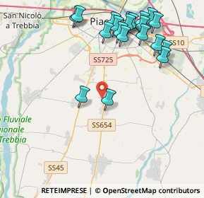 Mappa Via I Maggio, 29027 Podenzano PC, Italia (4.8275)