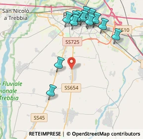 Mappa Via I Maggio, 29027 Podenzano PC, Italia (4.605)