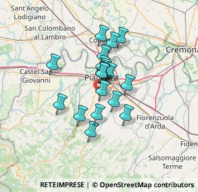 Mappa Via I Maggio, 29027 Podenzano PC, Italia (9.1345)