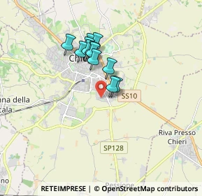 Mappa Via Angelo Brofferio, 10023 Chieri TO, Italia (1.30833)