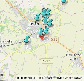 Mappa Via Angelo Brofferio, 10023 Chieri TO, Italia (1.68182)