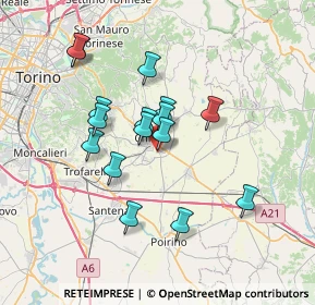 Mappa Via Angelo Brofferio, 10023 Chieri TO, Italia (6.13563)