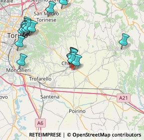 Mappa Via Angelo Brofferio, 10023 Chieri TO, Italia (9.152)