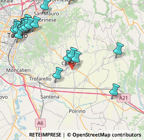 Mappa Via Angelo Brofferio, 10023 Chieri TO, Italia (10.9085)