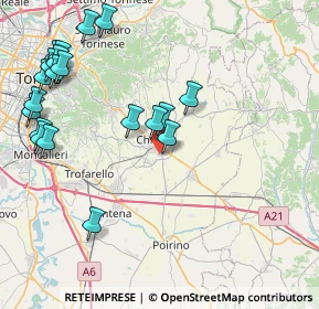 Mappa Via Angelo Brofferio, 10023 Chieri TO, Italia (10.022)
