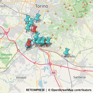 Mappa Via Tenivelli, 10024 Moncalieri TO, Italia (2.975)
