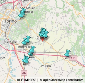 Mappa Via Tetti Fasano, 10023 Chieri TO, Italia (6.03133)