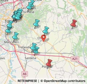 Mappa Via Tetti Fasano, 10023 Chieri TO, Italia (10.851)