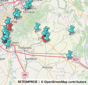 Mappa Via Tetti Fasano, 10023 Chieri TO, Italia (11.1045)