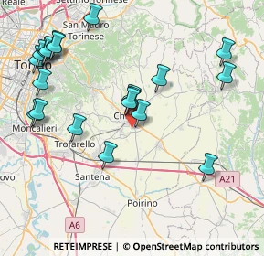 Mappa Via Tetti Fasano, 10023 Chieri TO, Italia (9.177)