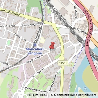 Mappa Strada Mongina,  7, 10024 Moncalieri, Torino (Piemonte)