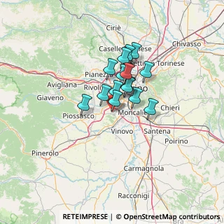 Mappa Via Generale Perotti, 10092 Borgaretto TO, Italia (8.594)