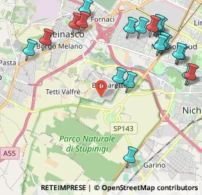 Mappa Via Generale Perotti, 10092 Borgaretto TO, Italia (2.733)