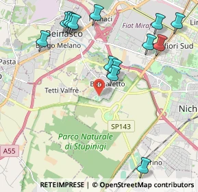 Mappa Via Generale Perotti, 10092 Borgaretto TO, Italia (2.47143)