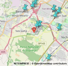 Mappa Via Generale Perotti, 10092 Borgaretto TO, Italia (2.62182)