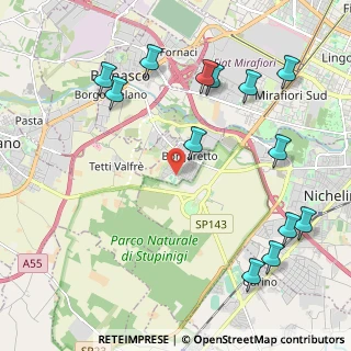 Mappa Via Generale Perotti, 10092 Borgaretto TO, Italia (2.58538)
