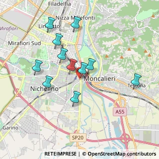 Mappa Strada Mongina, 10024 Moncalieri TO, Italia (1.75091)