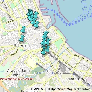 Mappa P.za Giulio Cesare, 90127 Palermo PA, Italia (1.0115)