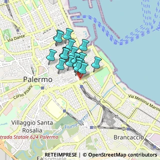 Mappa P.za Giulio Cesare, 90127 Palermo PA, Italia (0.6275)